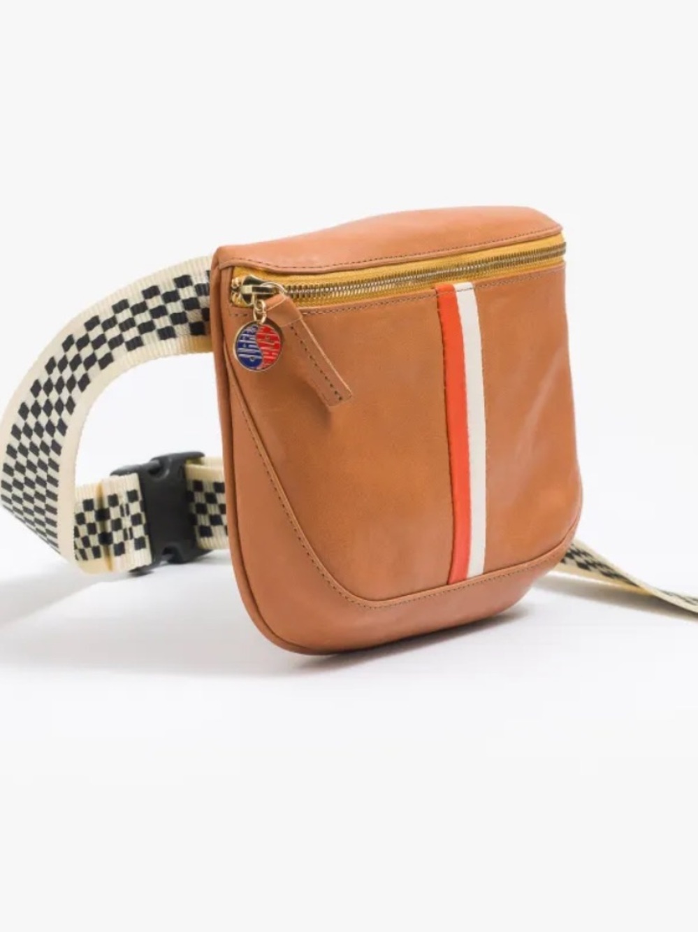 Clare V + MOTHER Le FannyTan Leather Crossbody w - Picture 4 of 12